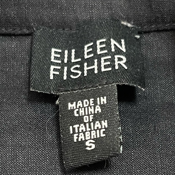 Eileen Fisher Hidden Snap Italian Linen Blend Blazer - Picture 3 of 3